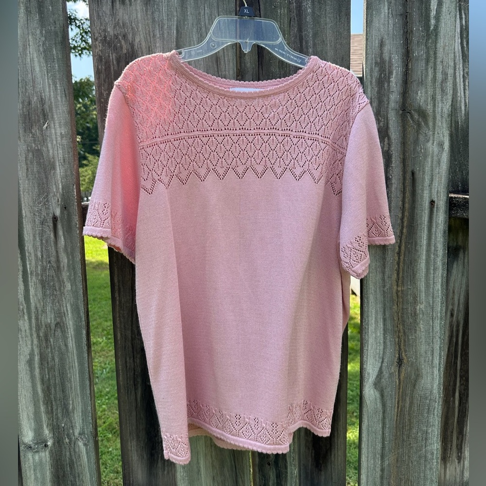 Pink knit top